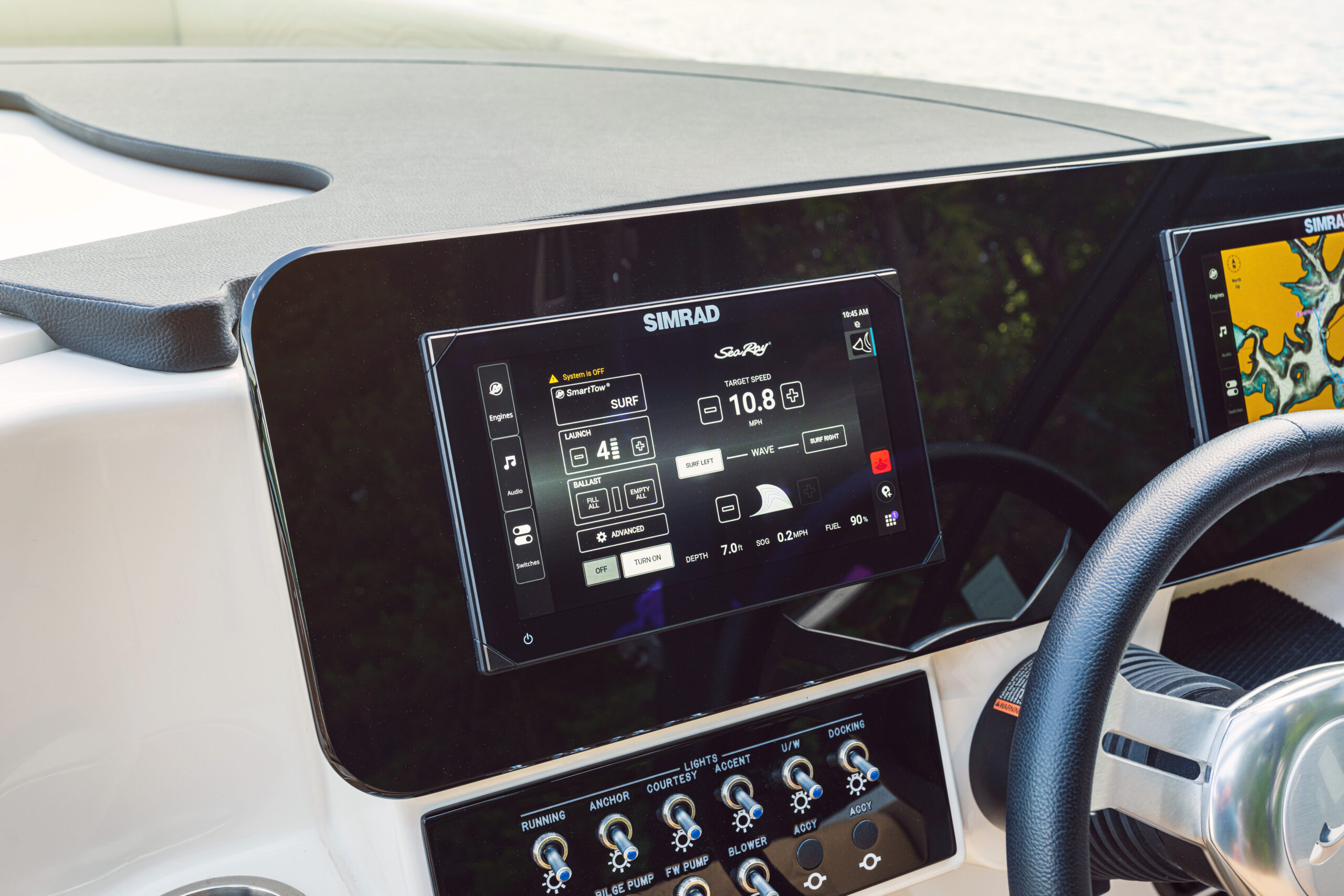 SDX 250 Surf dash with Simrad® display