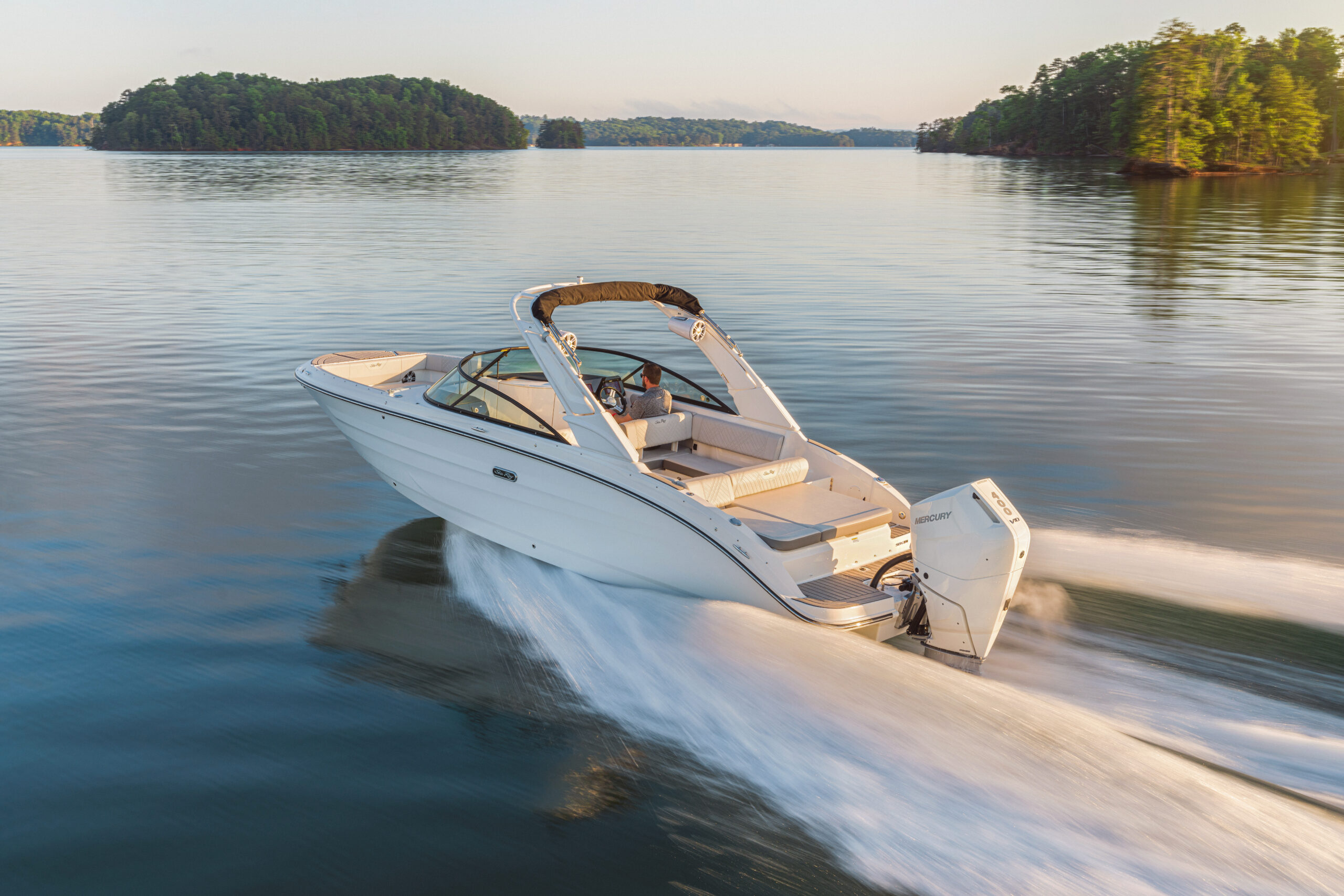 SDX 270 Outboard at sunset