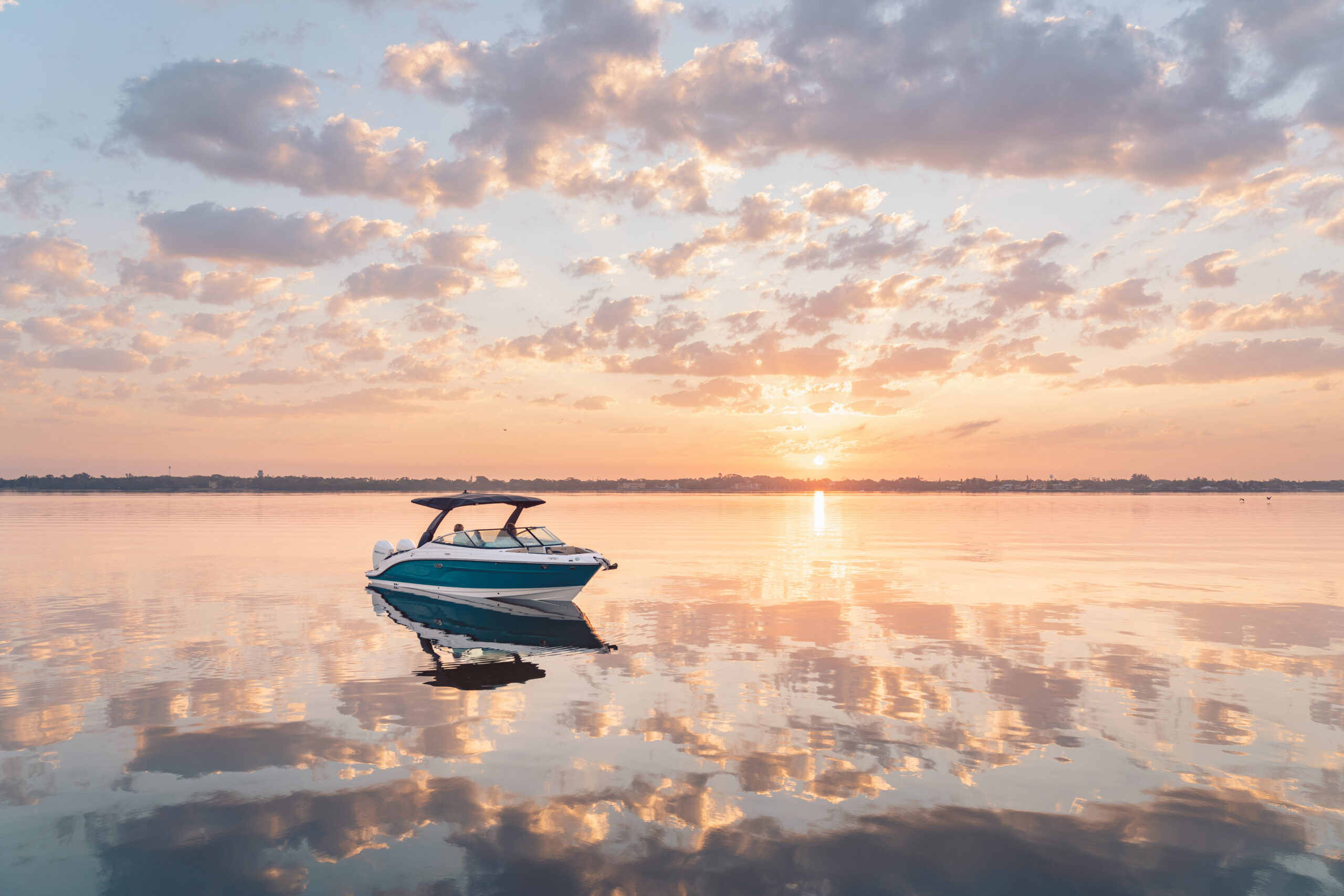 SLX 280 Outboard at sunset