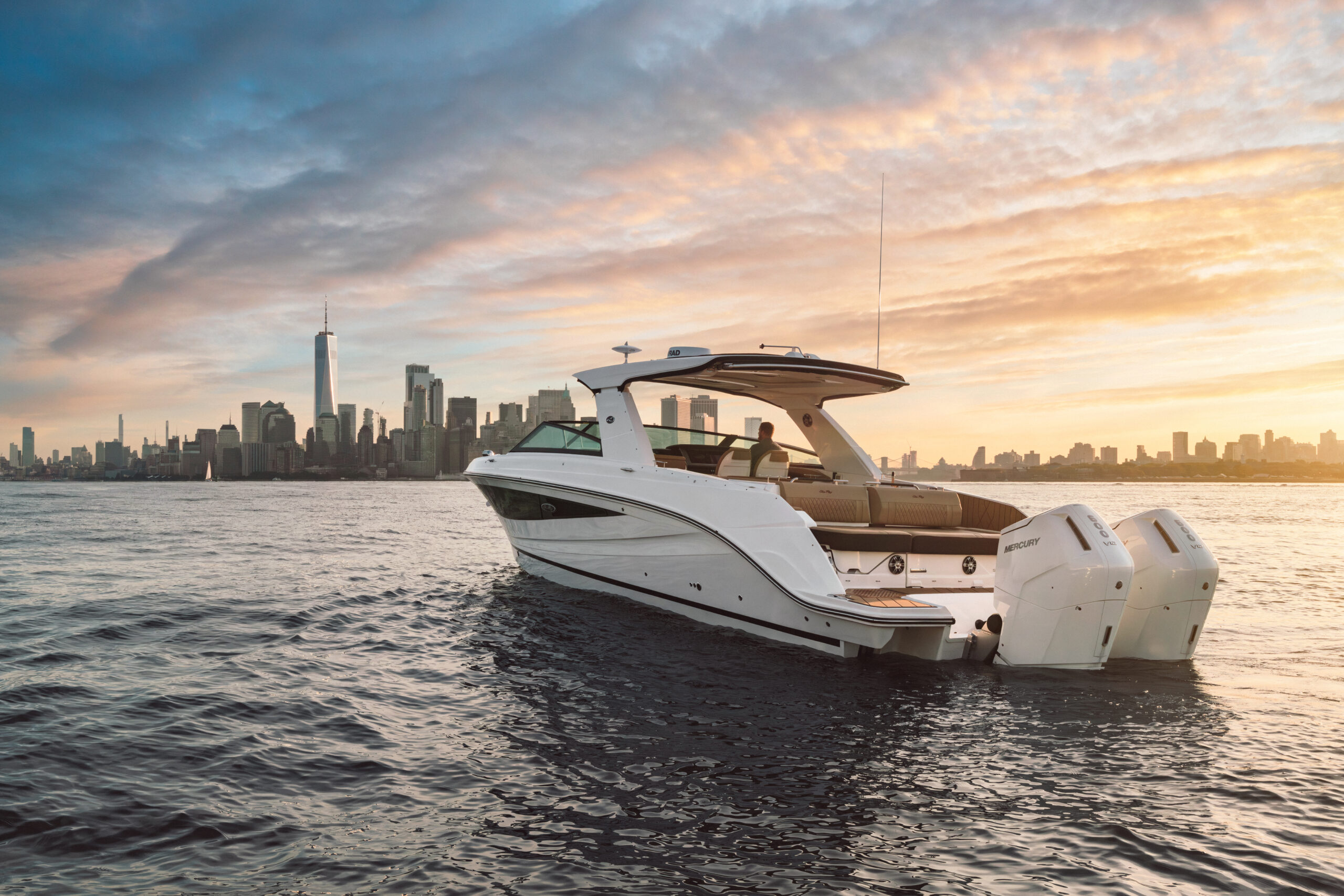 SLX 400 Outboard at sunset
